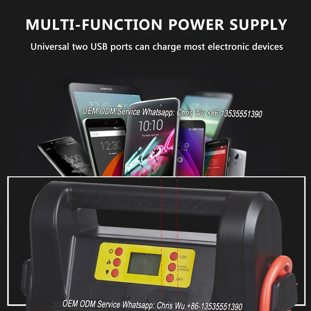 10000A Jump Pack  All-in-one 168000mAh Portable 12V Car 24V Truck Booster Jump Starter Can Start Lorry Car Battery Jump Starter