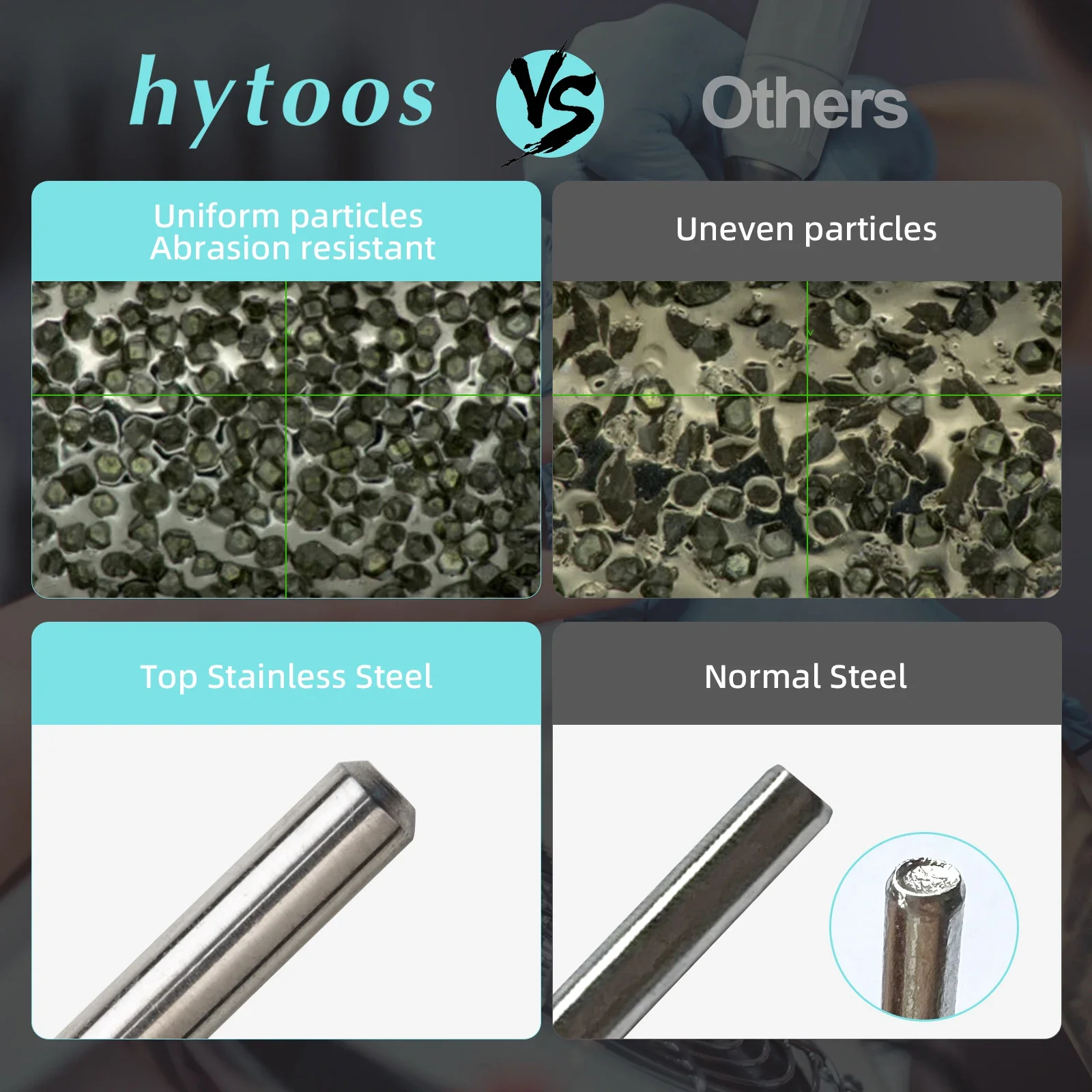 HYTOOS 3 มม.ขนาดใหญ่ Barrel กรวย Cuticle ทําความสะอาดเล็บเจาะบิต, ไทเทเนียมรัสเซียเพชรเล็บ Bits Dead Skin อุปกรณ์ทําความสะอาดเล็บ