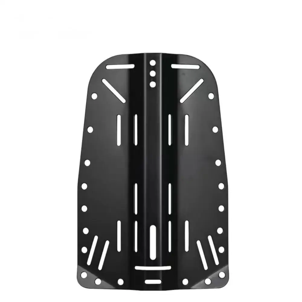 Placa trasera técnica de buceo de aluminio negro, placa BCD para buzo/aleación de aluminio, adaptador de tanque individual para buceo, juego de buceo