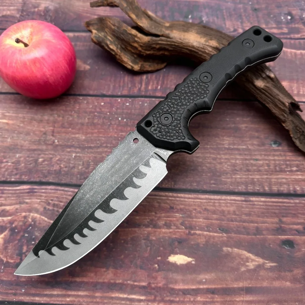 M27N Straight Knife 8Cr13Mov Blade Nylon Fiber Handle Camping Hiking EDC Knife with Kydex Sheath Hunting Fixed Knives
