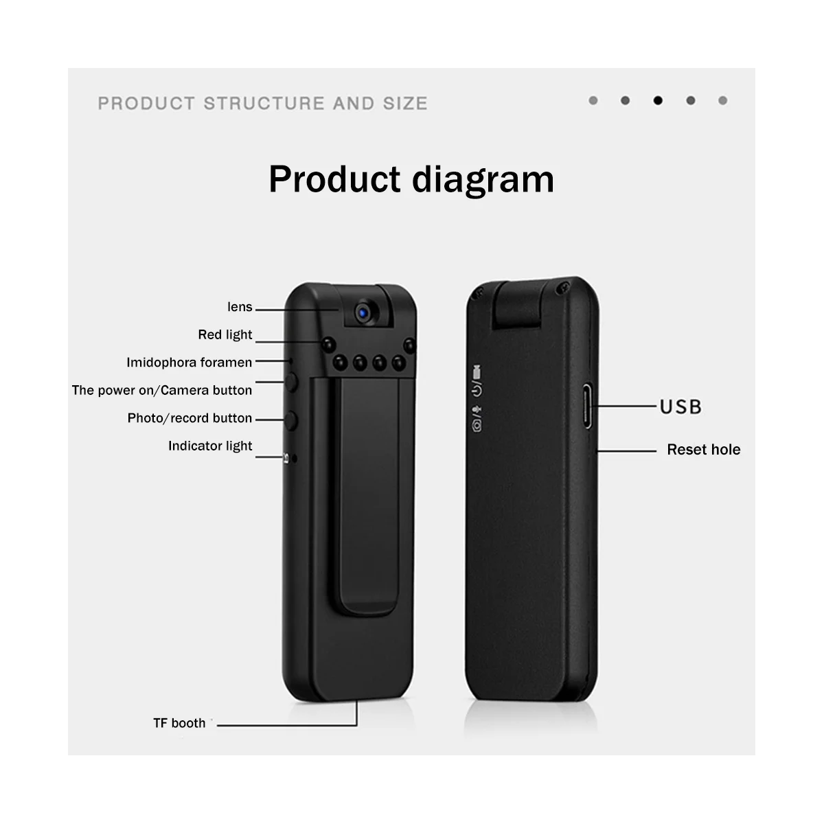 4K HD Night Vision Camera Recorder Conference Recording Recording Camera Portable Recording Video Recording Pen