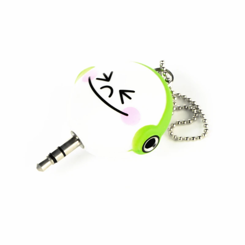 Cartoon Headset Deconcentrator One to two Music Sharing Device 3.5mm Anti Dust Plug Cell Phone Accessories For Iphone All Phone