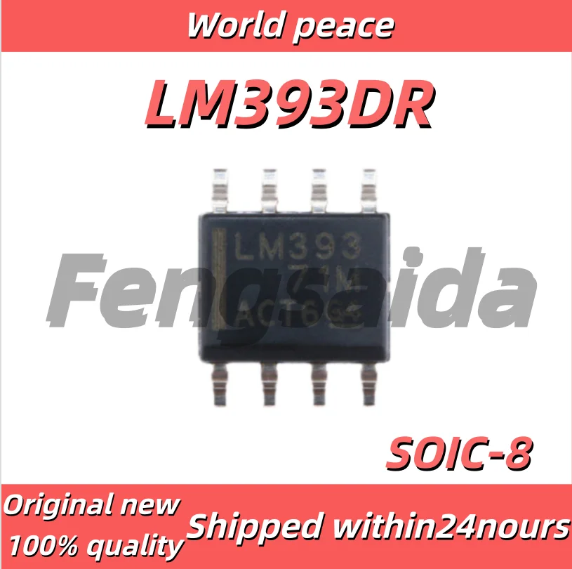 (1-10pcs)100% Brand new original LM393DR LM393 SOIC-8 Dual Voltage Comparator IC Chip