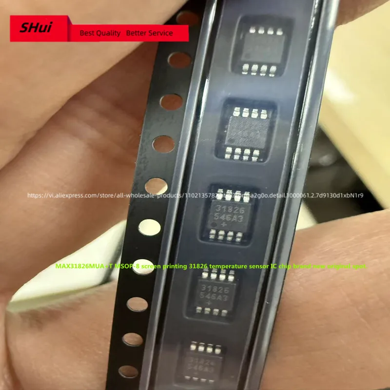 10PCS MAX31826MUA+T MSOP-8 screen printing 31826 temperature sensor IC chip brand new original spot.