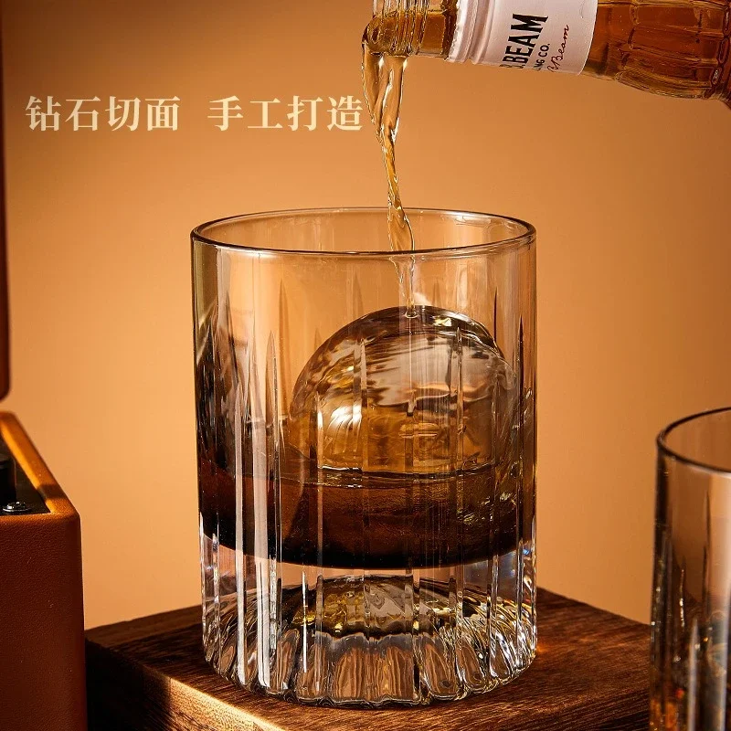 Copa de whisky de cristal K9 de alta gama francesa, exquisita taza de vino extranjera tallada a mano