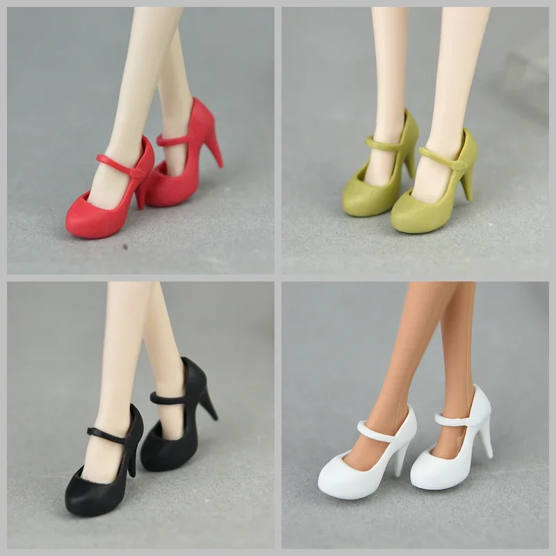 30cm doll shoes / white green red pink black High heel shoes for 1/6 blythe xinyi BJD barbie licca doll / doll accessories