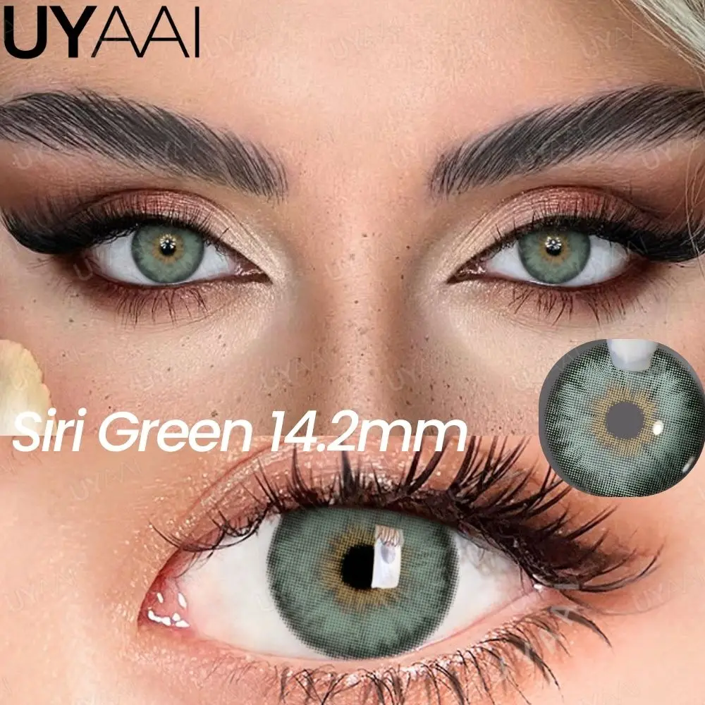 UYAAI NEUE Farbkontaktlinsen, Siri-Serie, Damen-Make-up, Farbe, Schüler, natürliche Kontaktlinsen, Kosmetik, Schönheit, grüne Linse, blaue Linse