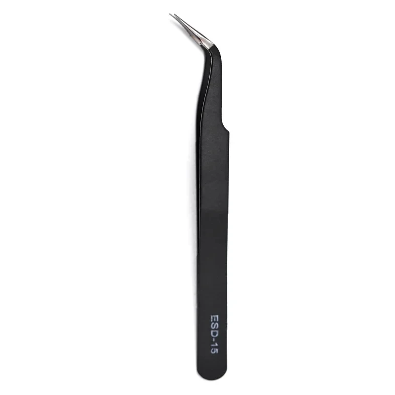 6PCS Anti-Static Stainless Steel Tweezers Set for Electronics Phone Repairing Tool Eyebrow/Eyelash Tweezers