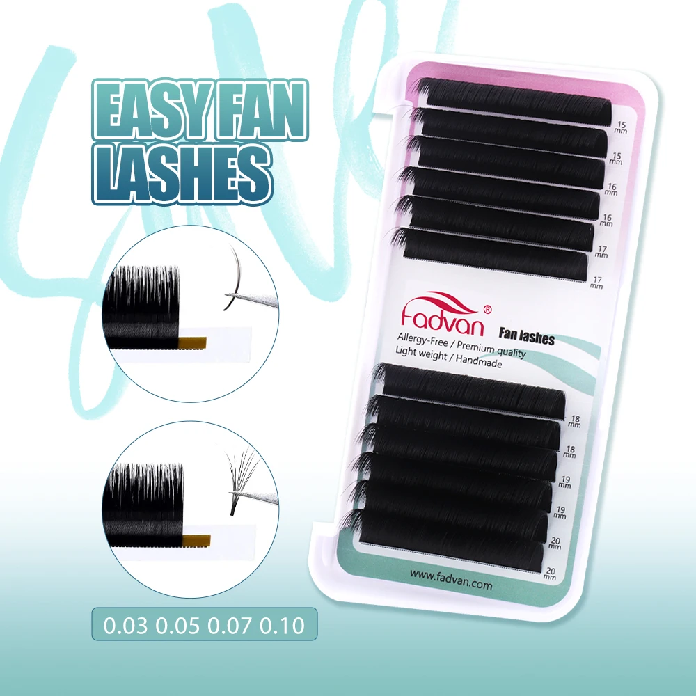 FADVAN Easy Fan Blooming Eyelashes Extensions Classic Volume Lashes Clearance Sale Natural Soft Indivisual Lashes