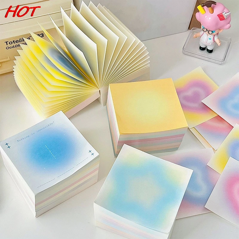 400Sheets/pack Gradient Memo Pad Large Capacity Message Notes Decorative Kawaii DIY Journal Scrapbooking Decoration