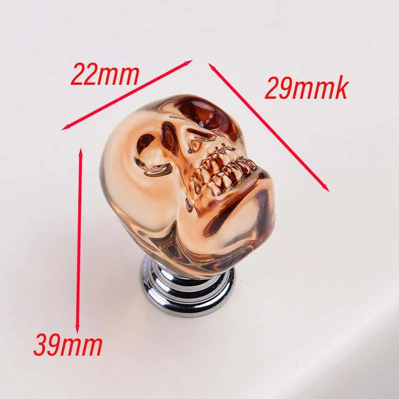 Möbel Moderne Einfache Europäische Schublade Kristall Schädel Schrank Griff Glas Kleiderschrank Tür Einlochmontage Hardware Griff