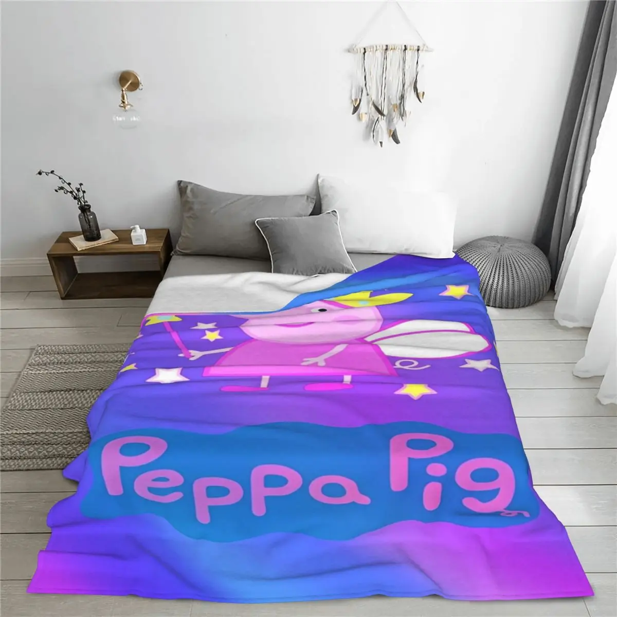 Couverture Peppa Pig Confortable, Plaid Décoratif pour la Maison, observateur, Goutte Fine pour Voyage