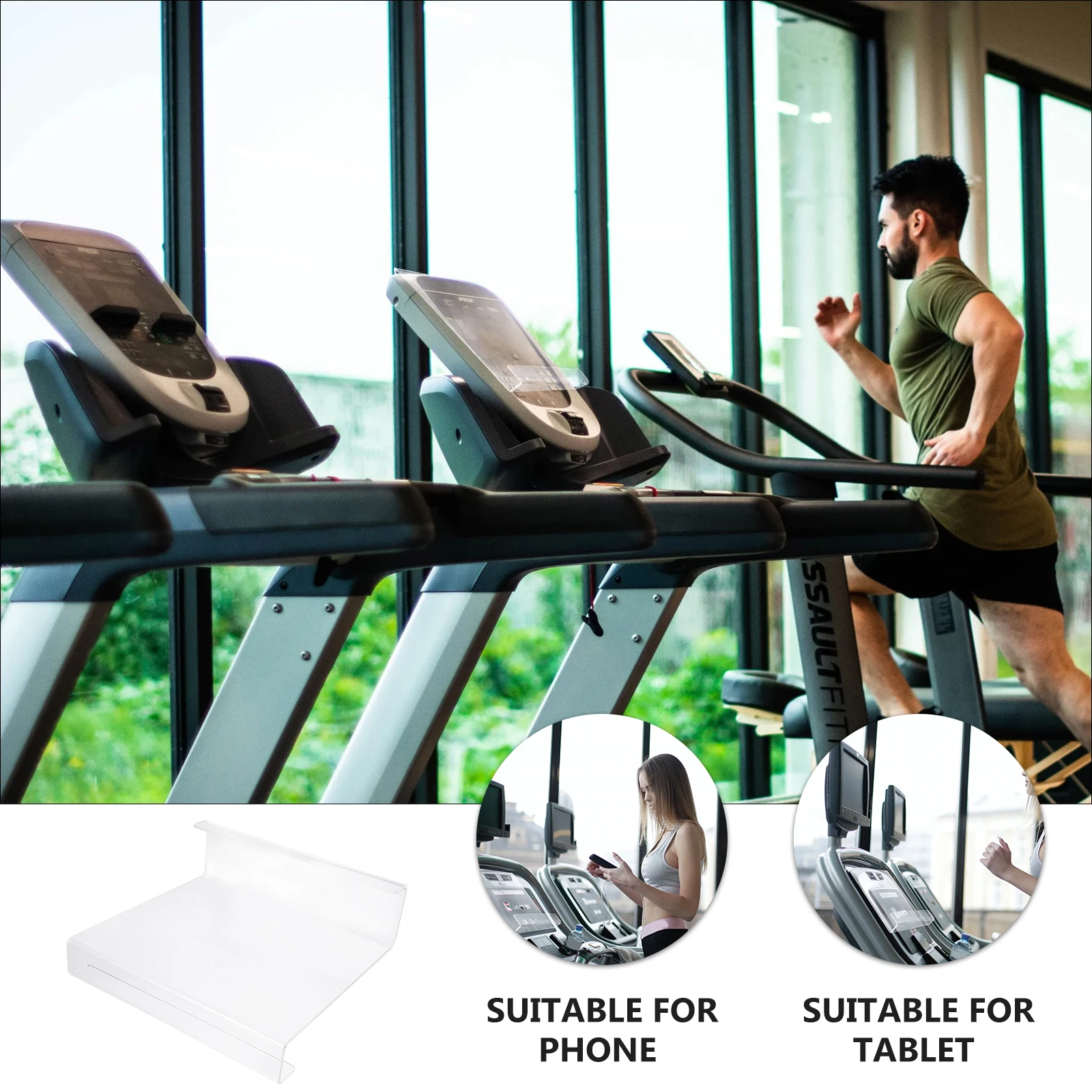 

Transparent Acrylic Reading Rack Book Holder for Treadmill Tablet Magazine Stand Ebooks Display Bracket Flat Stand