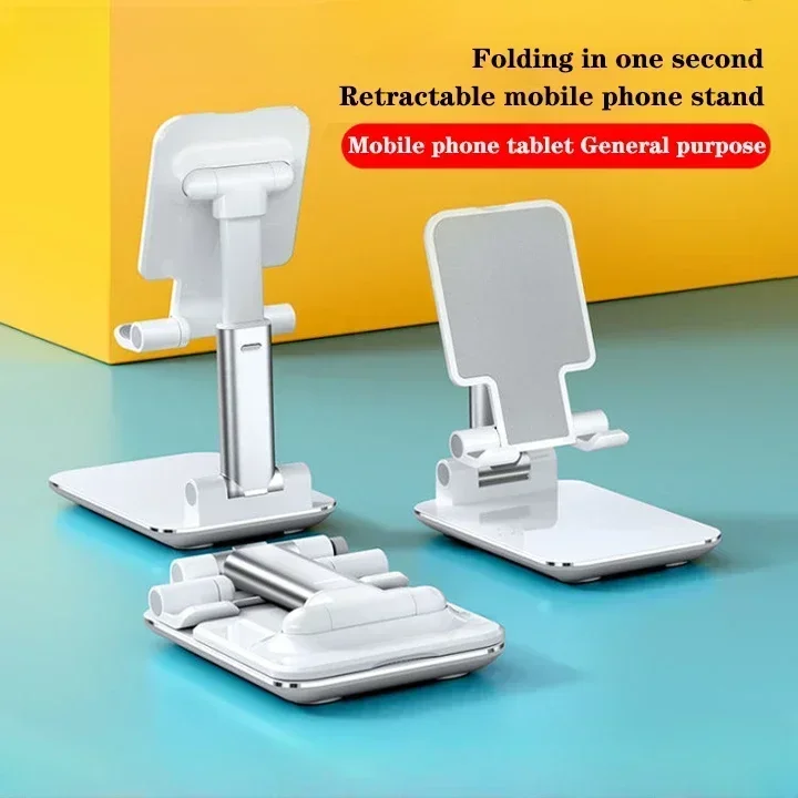 NEW Metal Desktop Tablet Holder Table Cell Foldable Extend Support Desk Mobile Phone Holder Stand For iPhone iPad Adjustable view 5
