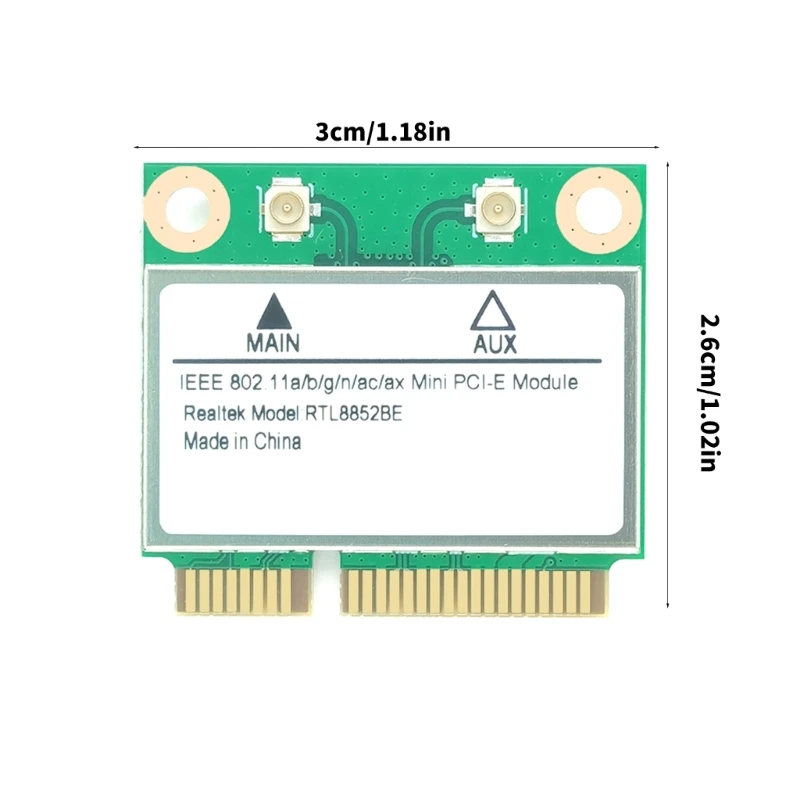Wi -Fi 6 беспроводная сетевая карта Mini Connection Connection RTL8852 Double Band