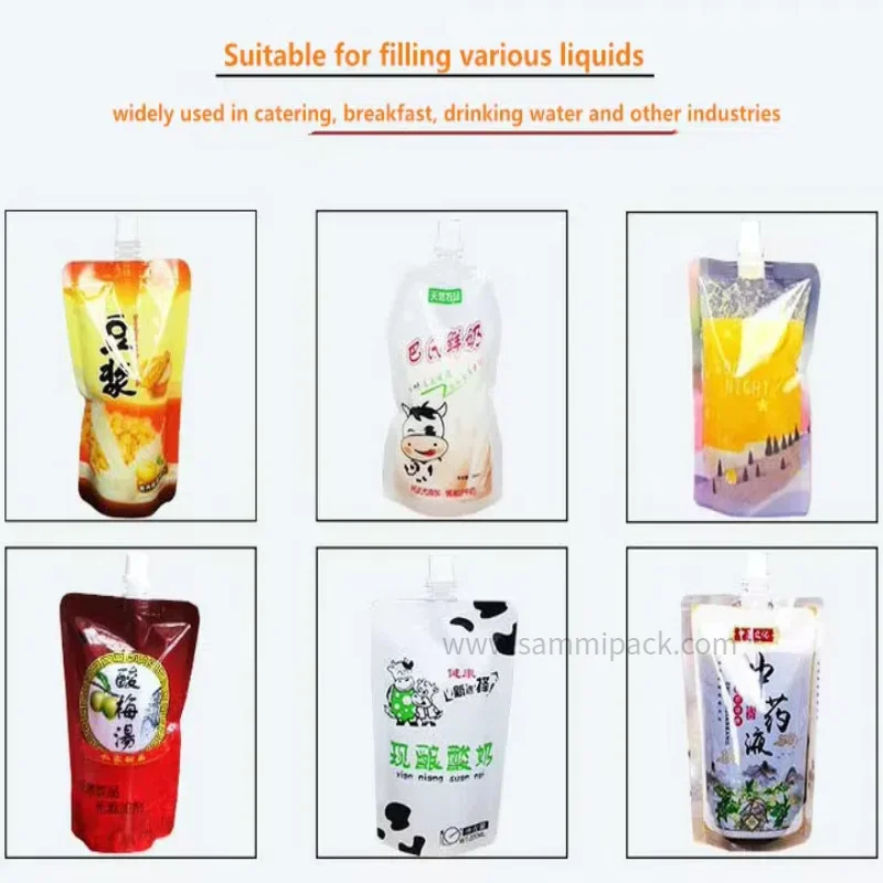 China Factory Stand Up Pouch Filling Machine Spout Filler Pouch Packing Machine Liquid Detergent Packing Machine