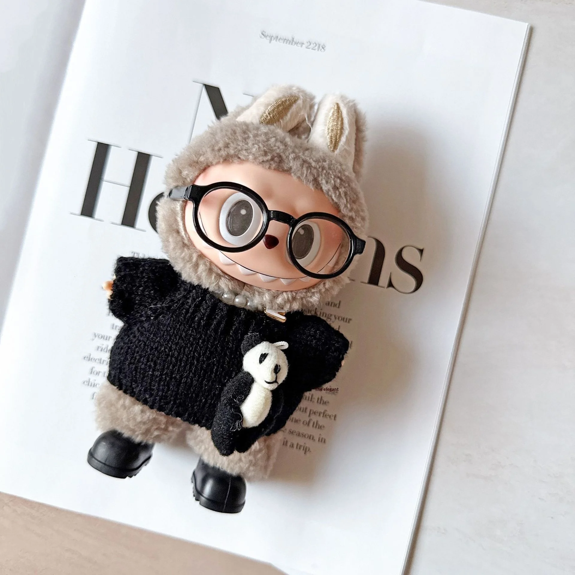 Hanya pakaian, tidak boneka, untuk Labubu generasi pertama, kedua, dan ketiga. Pakaian Labubu untuk acara duduk bersama, set fashion rajutan Labubu, hadiah.