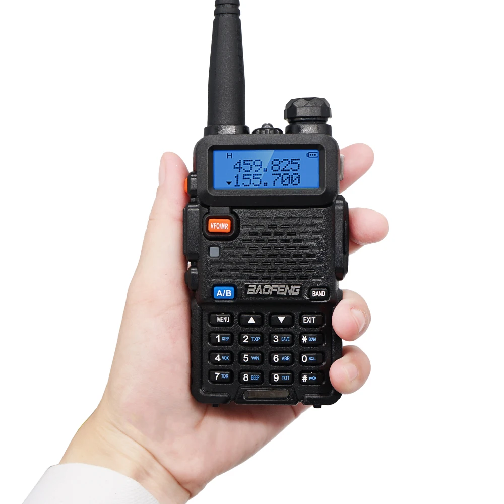 Baofeng UV 5R Walkie Talkie, Radio dua arah 128CH VHF UHF FM VOX Ham CB Radio Interphone luar ruangan Walkie Talkie nirkabel