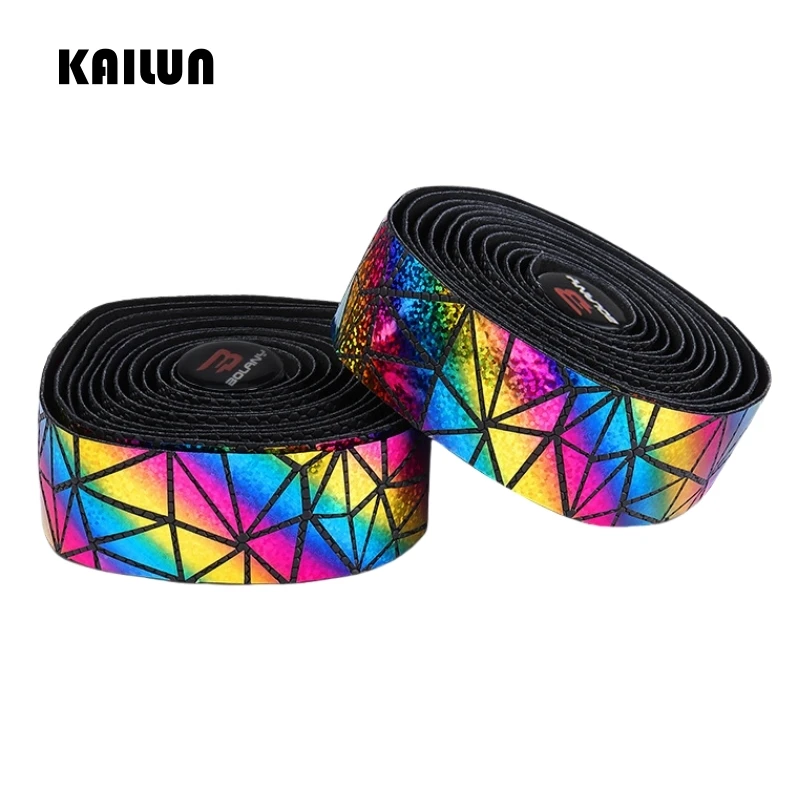 

Bicycles with dual tone leather sweat absorbing handlebar strap shock-absorbing breathable bent hand straps, bicycle accessories