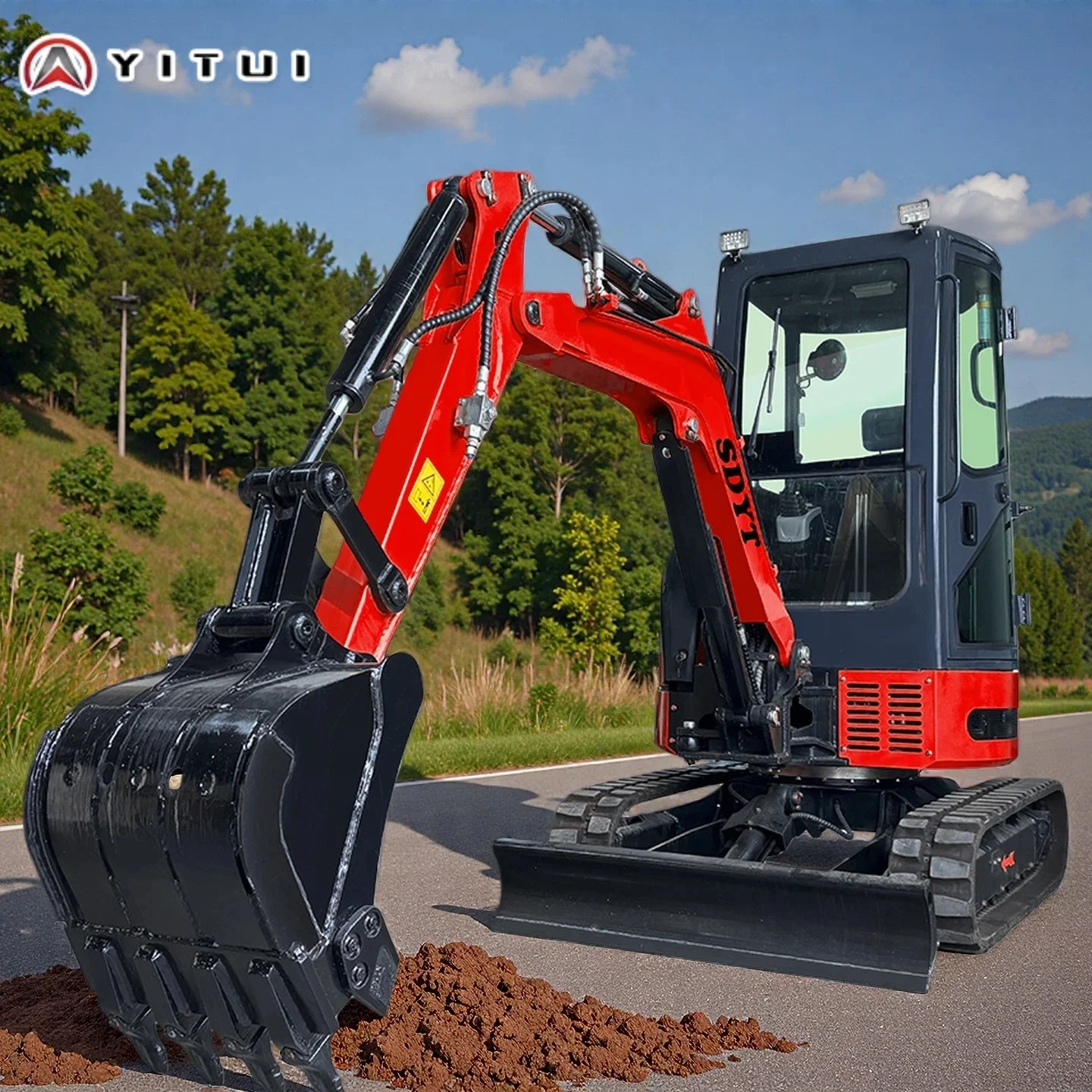 تستخدم مزرعة حفارة صغيرة مخصصة أداة متعددة Ce Epa Euro 5 محرك كوبوتا 2.6 طن حفارة صغيرة #2