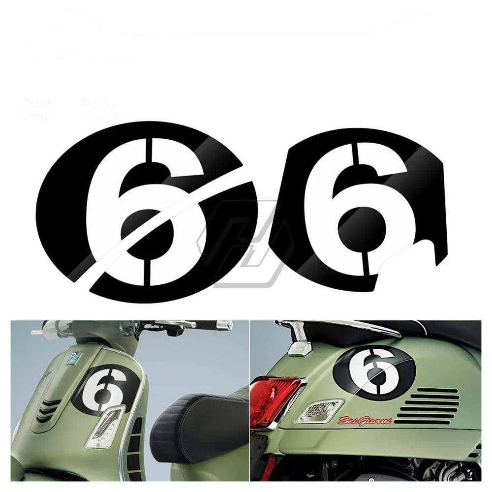 For Piaggio Vespa Series 2 Sei Giorni GTS 300 GTS300 GTS300ie Supersport Decals Number 6