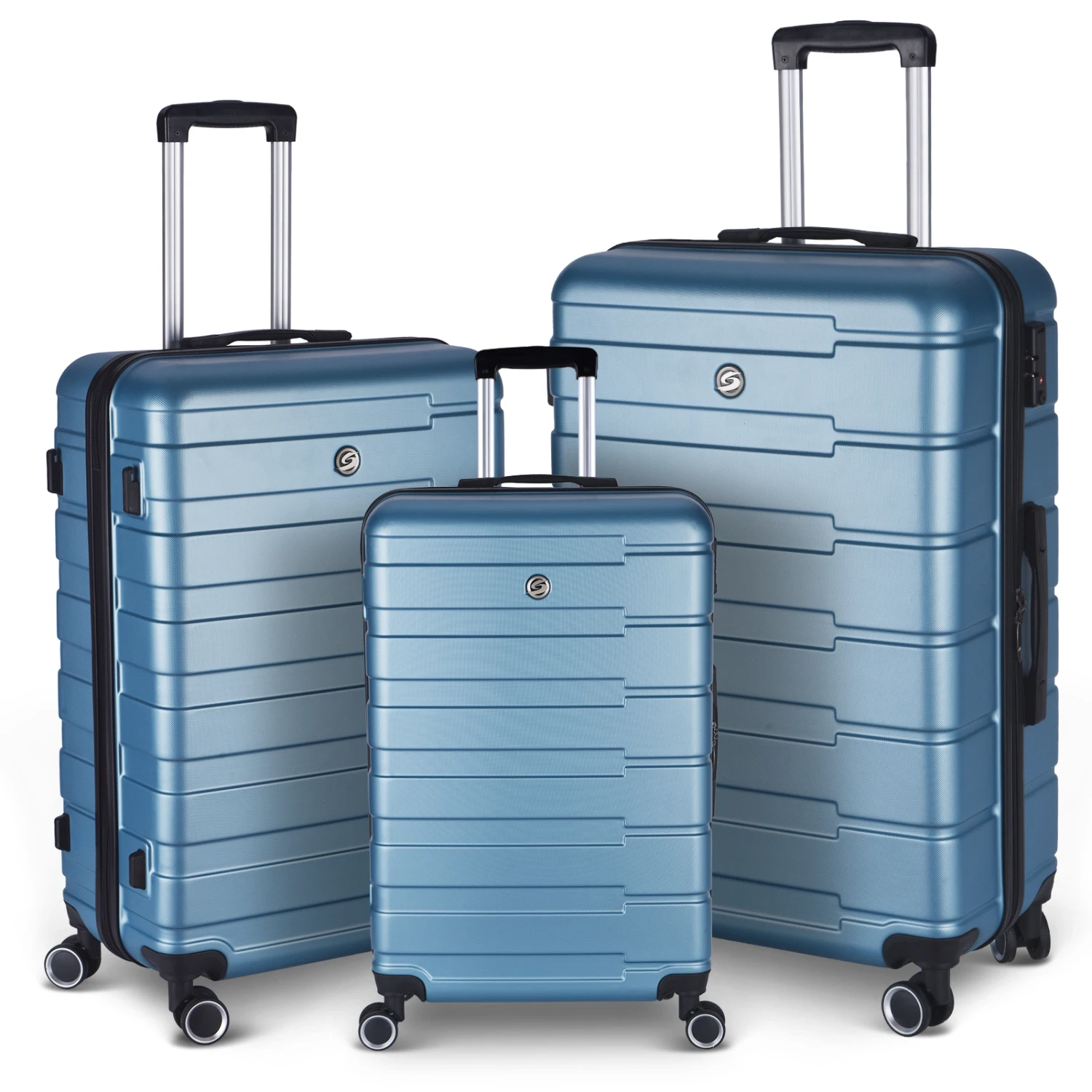 Luggage Suitcase 3 Piece Sets Hardside Carry-on luggage with Spinner Wheels 20