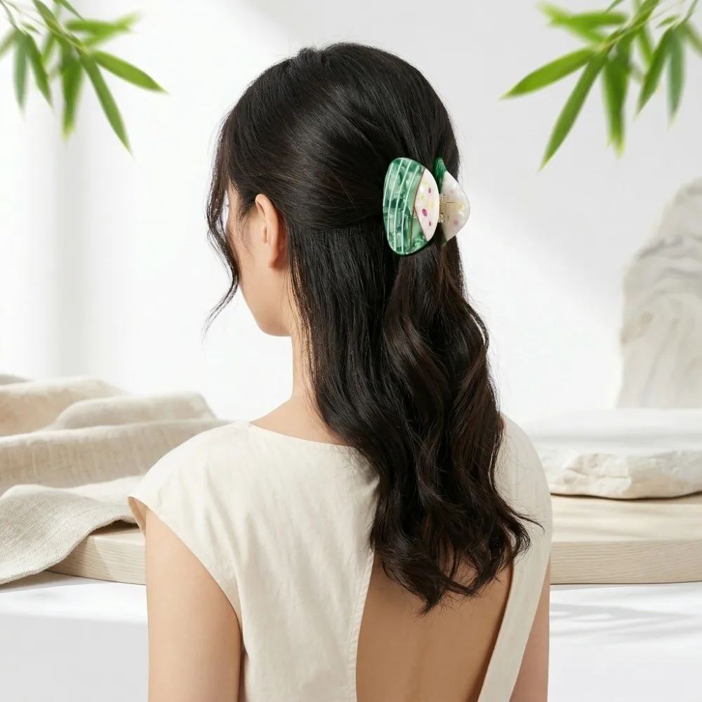 

Fashion Waterproof Zongzi Shark Clip Sweet High-Quality Acetic Acid Hair Claw Headwear Green Rice Dumpling Hairgrips Women