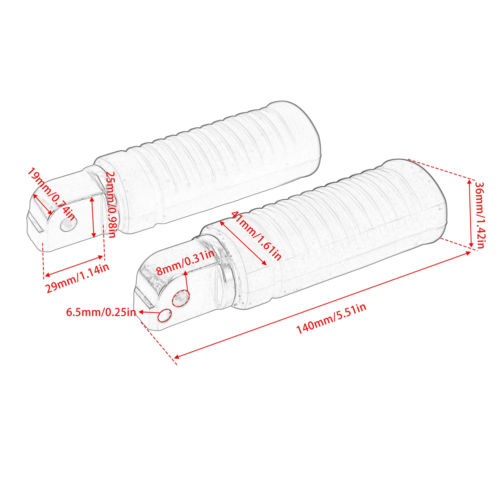 Motorcycle Rear Footpeg Passenger Footrests Pedal For Harley Breakout FXBR Fat Boy FLFB FLHC Low Rider S FXLRS FXLRST FXBB FXBBS
