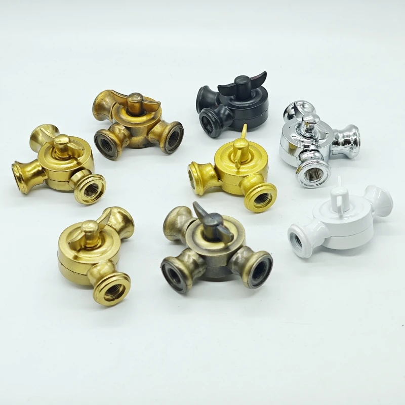 

US Standard Retro Floor/Desk Lamp Fittings: Elbow Connectors, Straight Tubes, Hollow Cord Channels, Adjustable Positioning