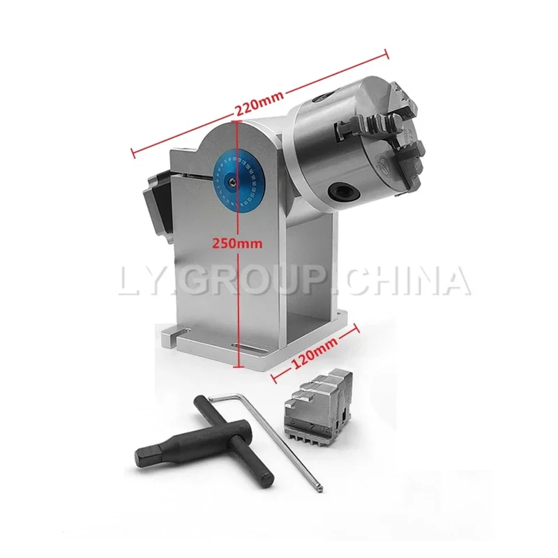 Professional LY D80 3 Claws Rotary Axis Upgradeable Movable Platform Kit For Fiber Laser Carving Engraving Marking Machine