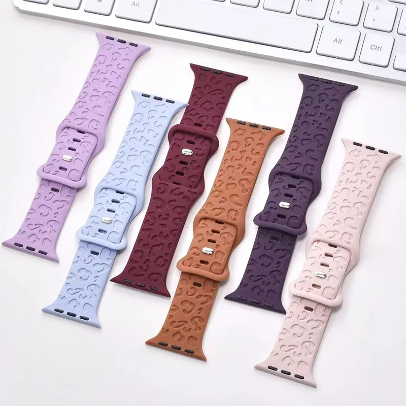 Animal Motif Soft Silicone Band For Apple Watch Series 11 10 9 8 7 6 5 SE Ultra Fits 49-38mm Breathable Lightweight Sport Women
