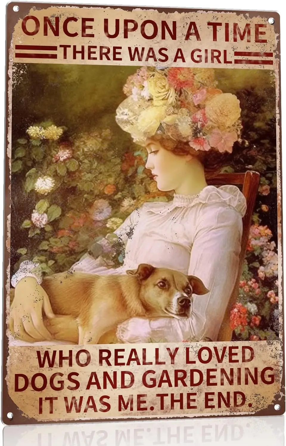 Into The Garden I Go to Lose My Mind and Find My Soul Tin Signs Vintage Wall Decor For Bedroom Metal Poster Unisex Adult 8x sign