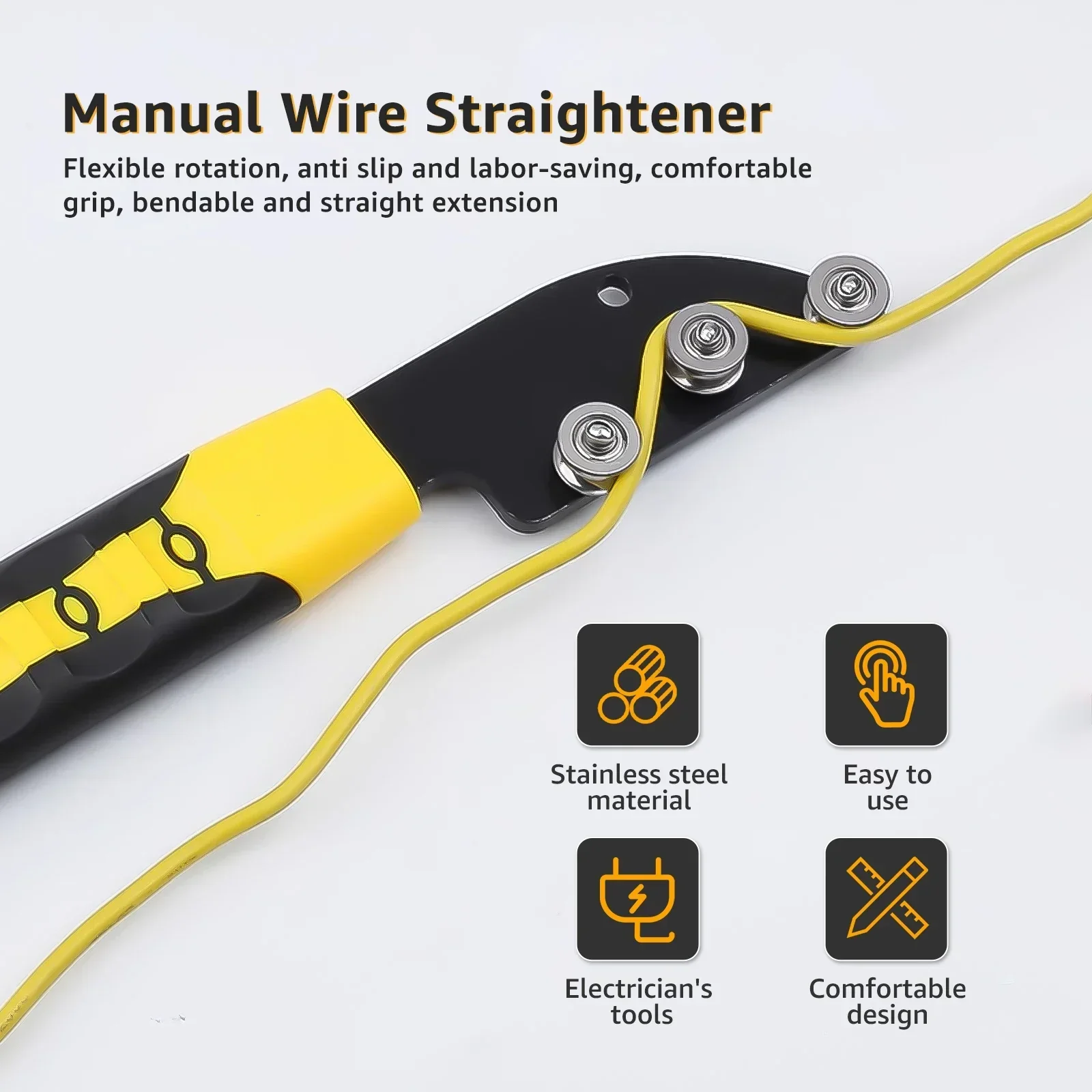 Cable Straightener Wire Straightener For Job Site Flexible Rotation Mechanism For Electricians Wire Straightener