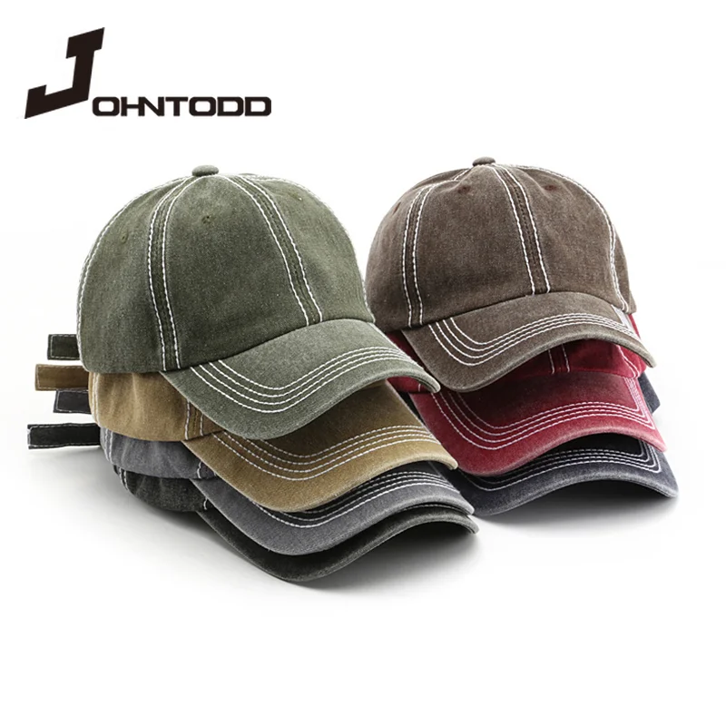 

2021 Fashion Summer Women Men Cotton Baseball Cap Hats Snapback Ladies Caps Washed Vintage Solid Color Bone Male Hat Gorras Cap