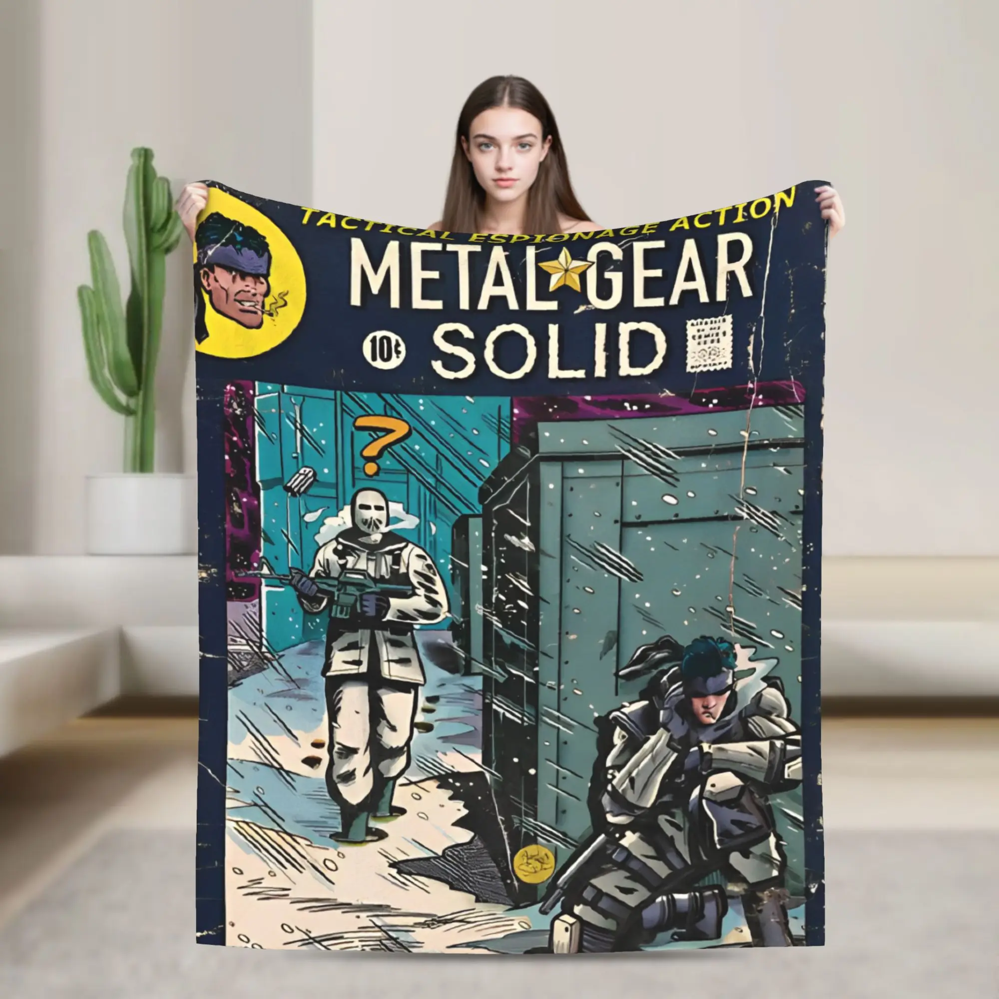 

Enter Shadow Moses Comic MGS1 однотонное одеяло, флисовое металлическое шестерню, однотонные мягкие пледы для кровати, коврика