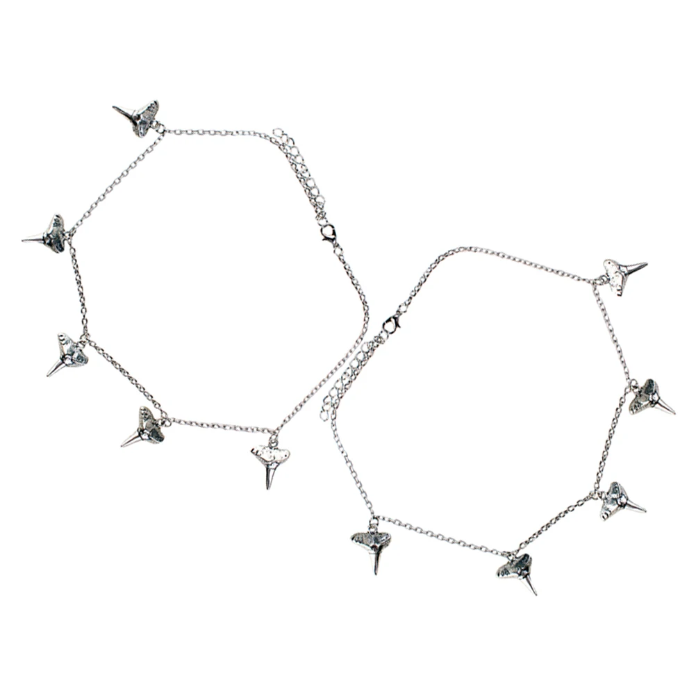 

2Pcs Necklaces for Men Stylish Metal Alloy Pendant Hip Hop Jewelry Rugged Punk Design Long-Lasting Fade-Resistant