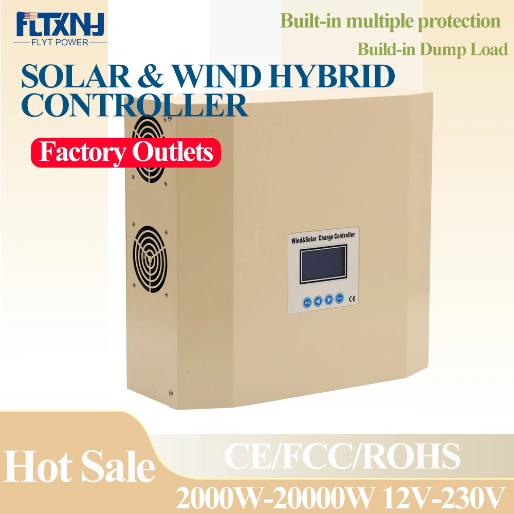 1kw-10kw 12V-240V 15kw Powerful Wind Solar Hybrid Controller Boost Charge With Dump Load For Home Wind And Solar Hybrid System