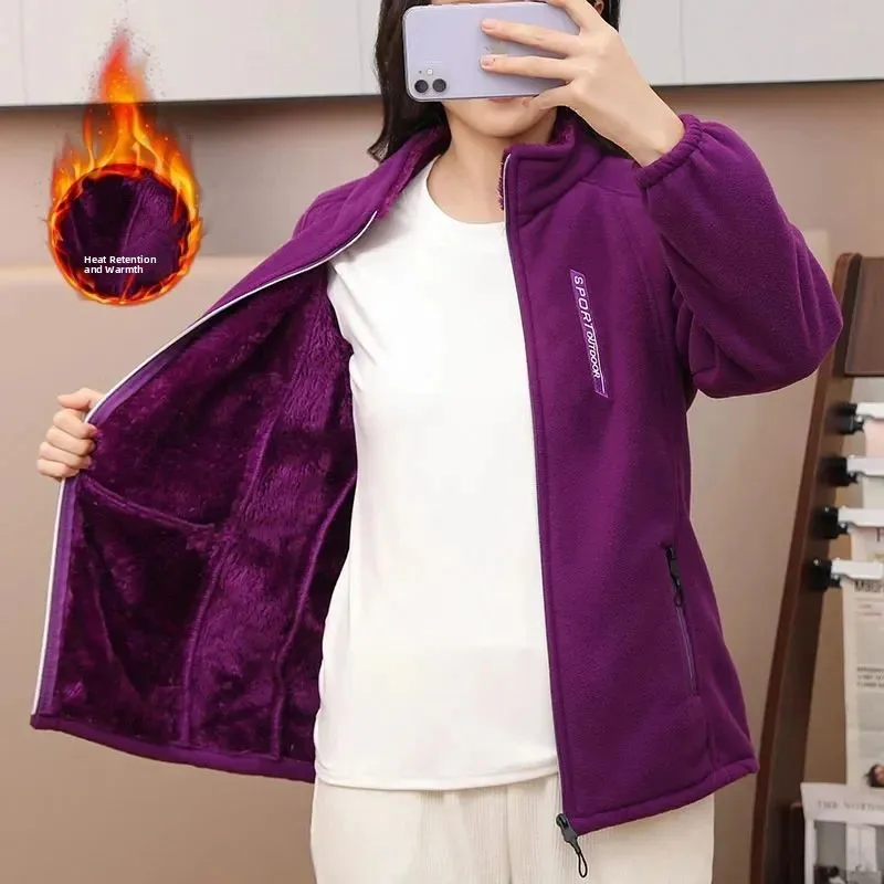 

Sportirt Women's Autumn Winter 2024 New Polar e Padde Seven Sve Long Suit Other Set Casual Wear for Women