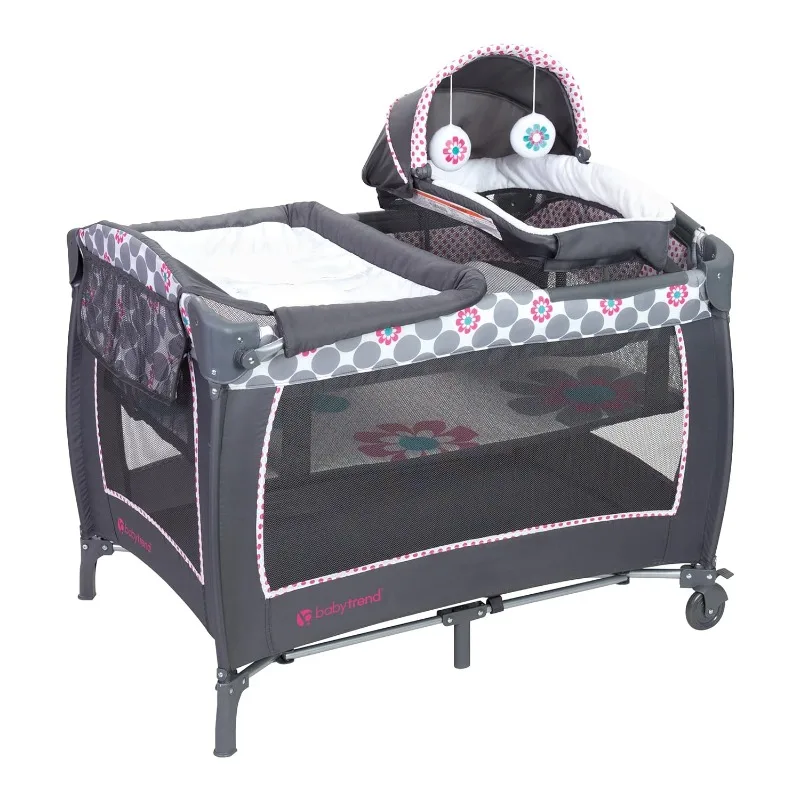 Trend Lil' Snooze™ Deluxe II Nursery Center® Playard, Daisy Dots US(Origin)