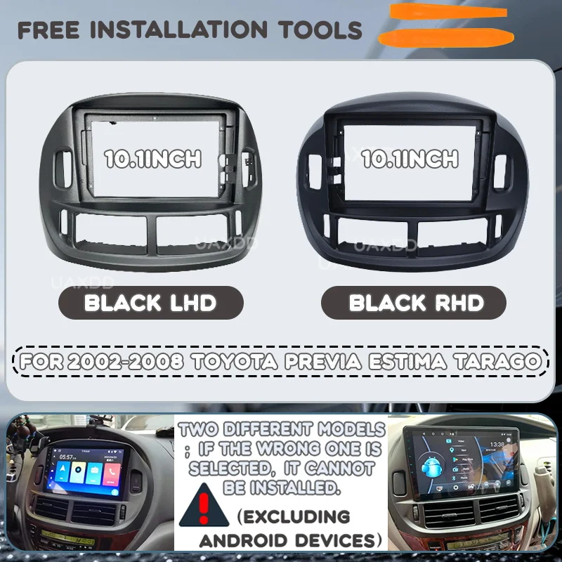 

Для 2002-2008 TOYOTA PREVIA ESTIMA TARAGO 10,1 дюйма автомобильный DVD MP5 радио Android рамка видеоплеер приборная панель мультимедийный комплект жгута проводов