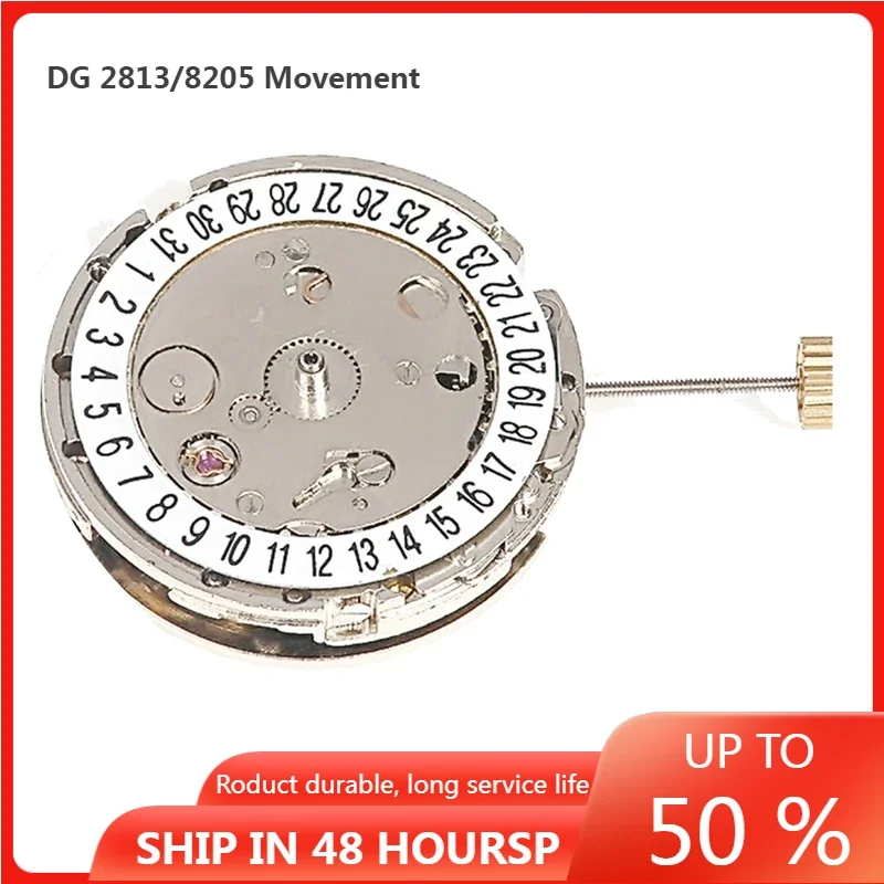 8205 Watch Movement Single Calendar 6 Stitches Metal For 2813 Movement Automatic Machinery Replace 8205 Movement