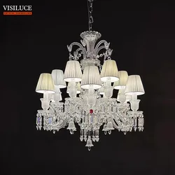 European candle crystal chandelier luxury K9 Modern Crystal Lustres Cristal Lamps Chandeliers for villa home living room hotel