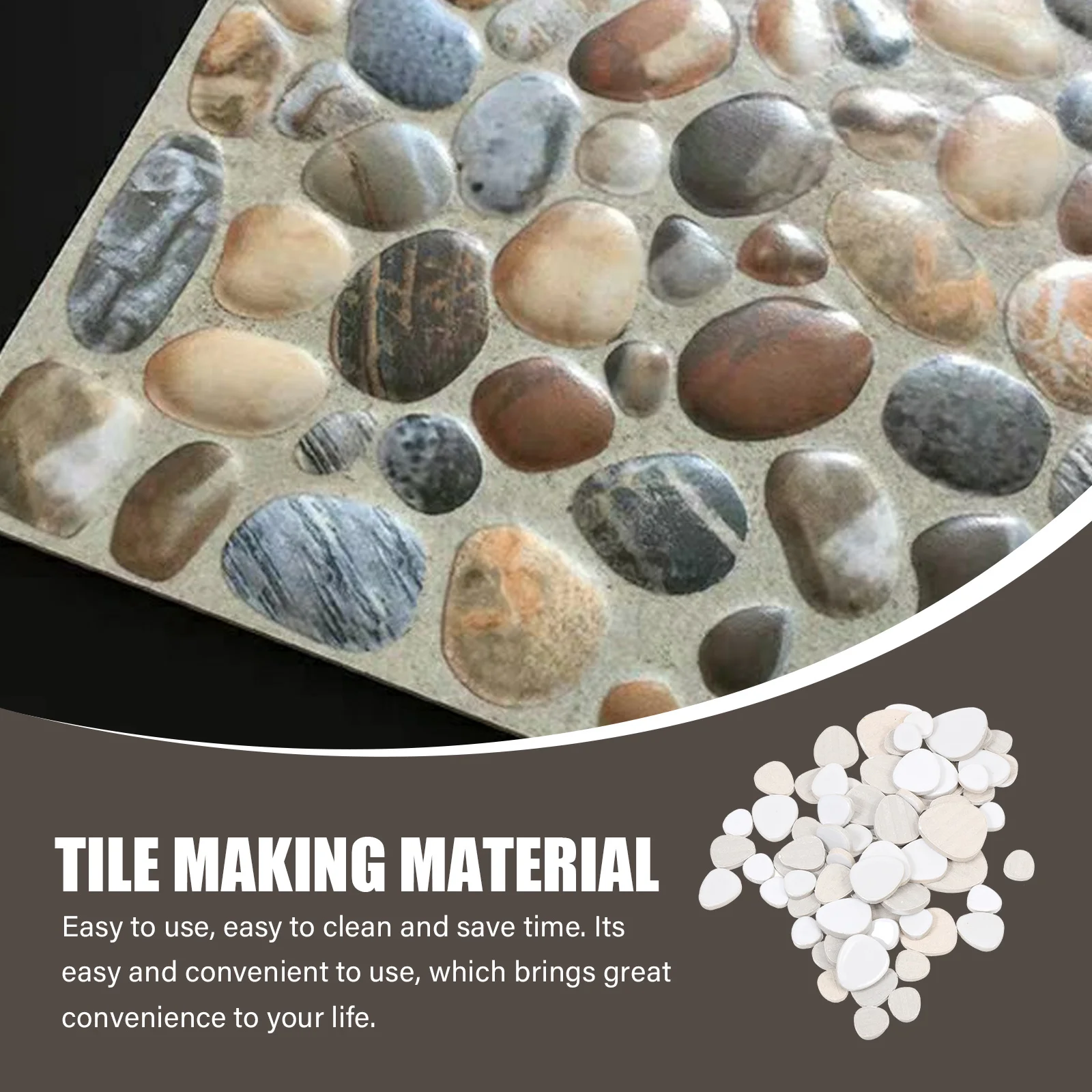 

Unique DIY Mosaic for Tile Making Pebble Stones Stone Shape Irregular Ceramic Material DIY Home