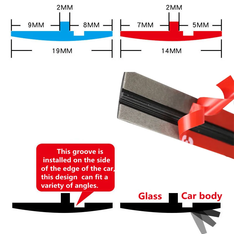 Guarnizioni per Auto in gomma strisce sigillanti per bordi protezione per parabrezza per tetto automatico nastro isolante acustico per finestre