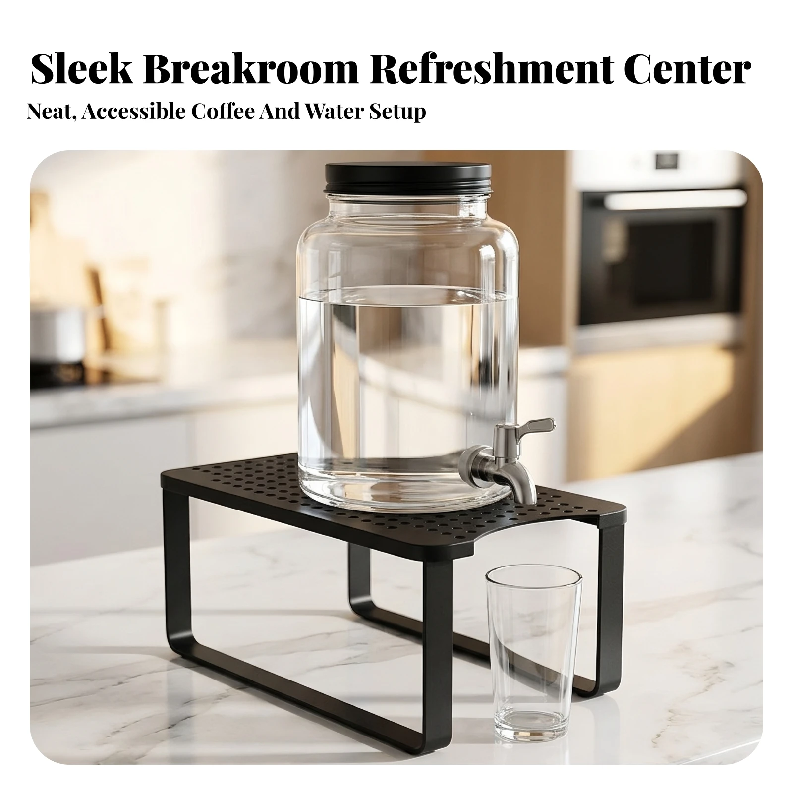 Water Dispenser Stand Compact Water Jug Stand Beverage Jar Riser Space-Saving Rack Detachable for Kitchen, Office