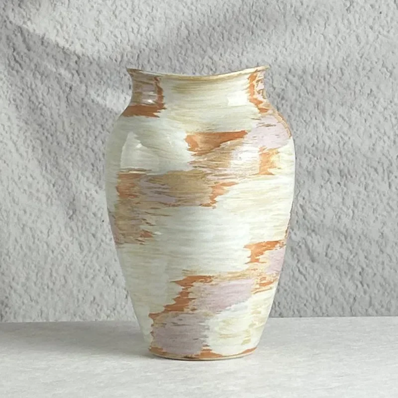 New Creative Ceramic Vase for Living Room Entrance Flower Arrangement Study Tea Room Model Room Zen Home Accessories Ornament