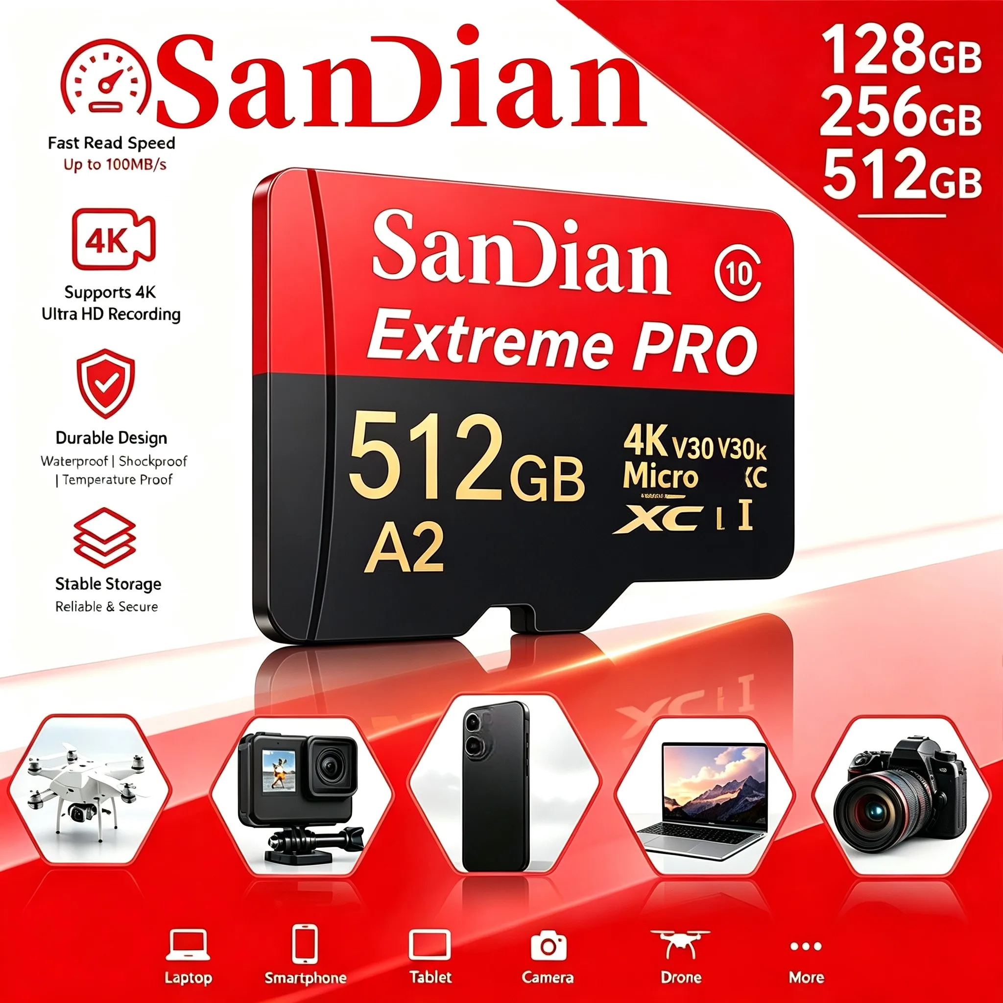Gaming Console For Phone - Low-Power TF Cards 32GB 256GB 512GB