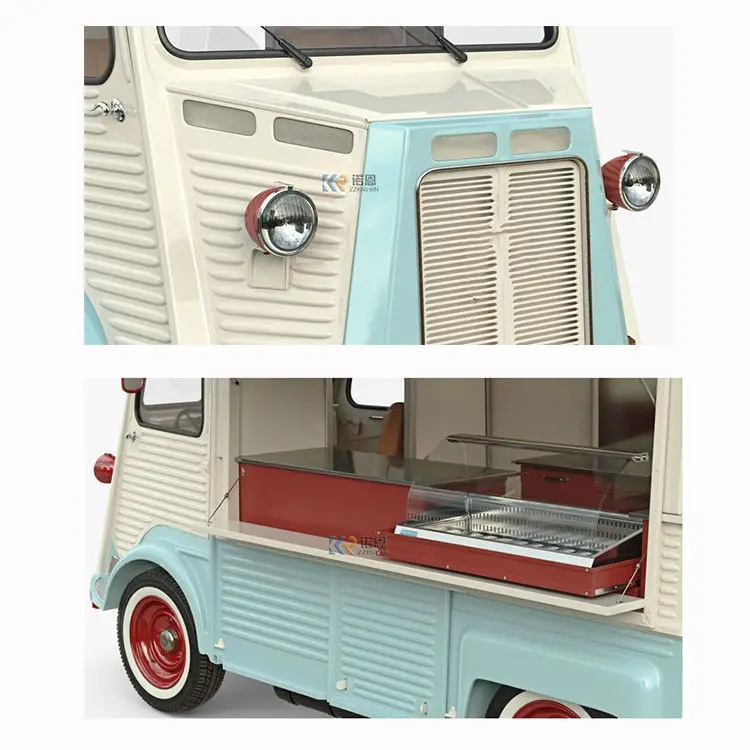 Многофункциональная тележка для еды с полным кухонным оборудованием, индивидуальная электрическая тележка для кофе для пиццы, гамбургера, прицеп для еды на продажу