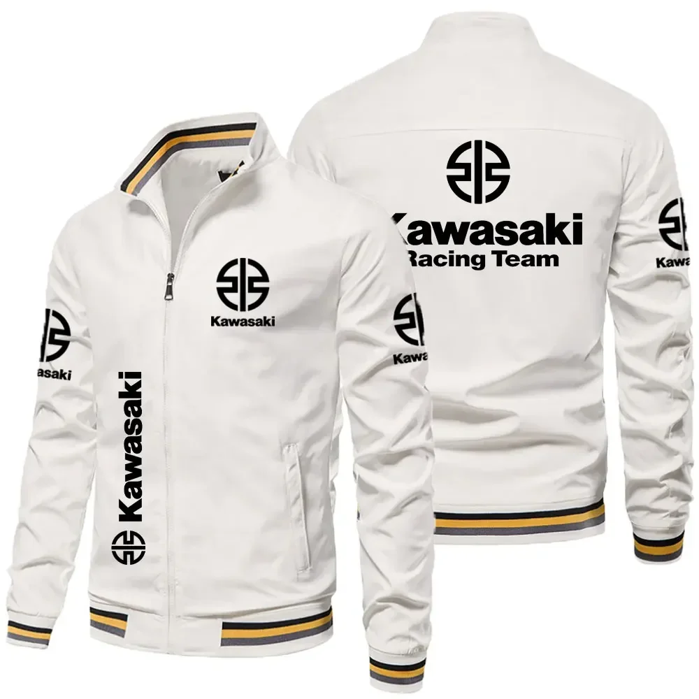 

Kawasaki logo motorcycle men's jacket, spring and autumn men's jacket, casual sports men's jacket