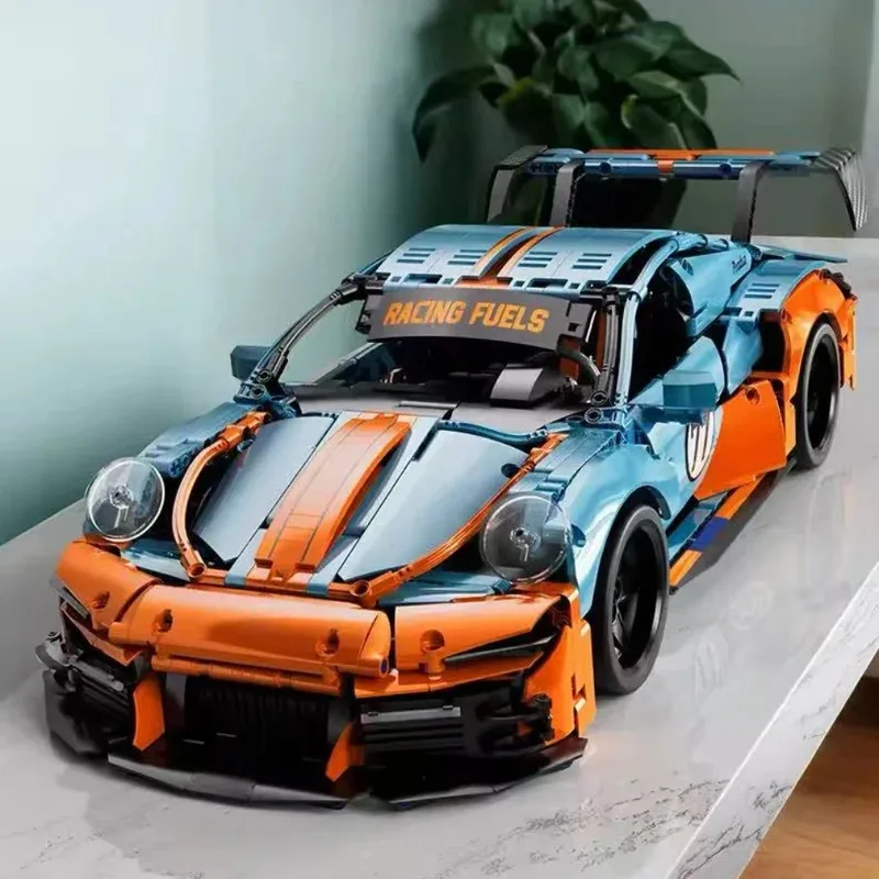 New Technical Building Blocks  Aldults Racing Car Static Model or Remote Control Electric RC Cars Version Construction Boy Toy view 2